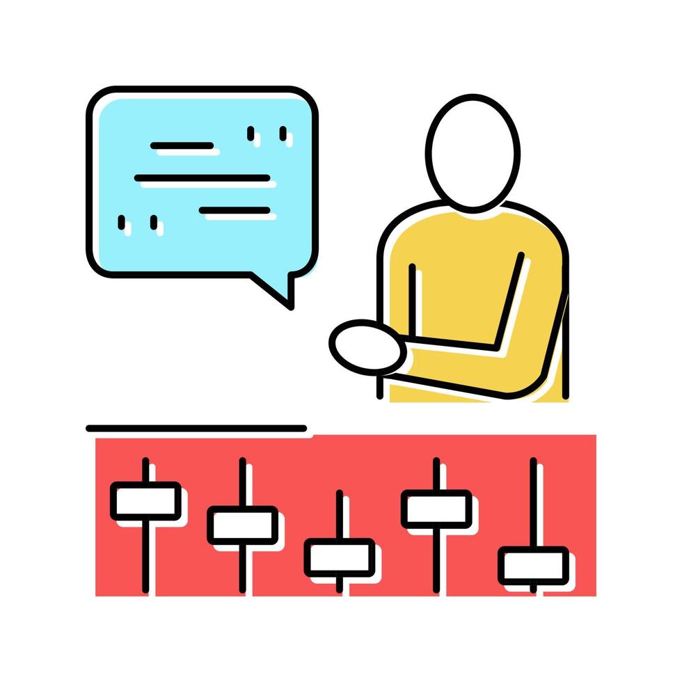skill management color icon vector illustration