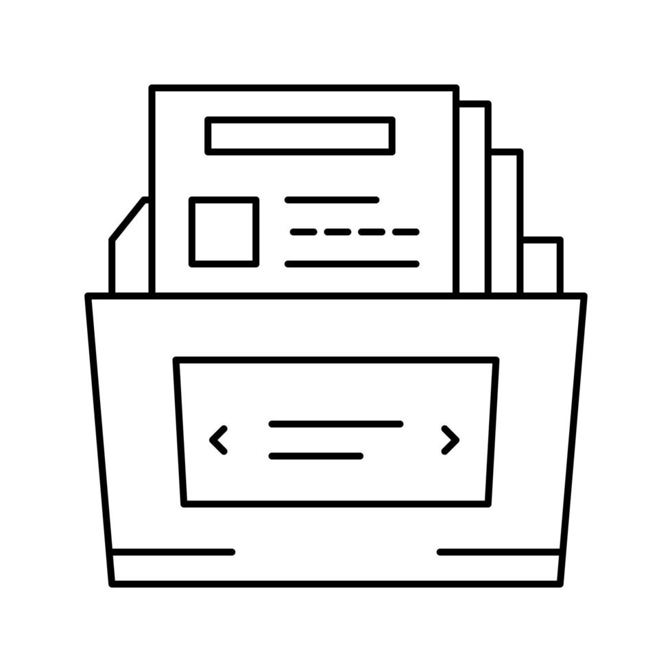complex report line icon vector illustration