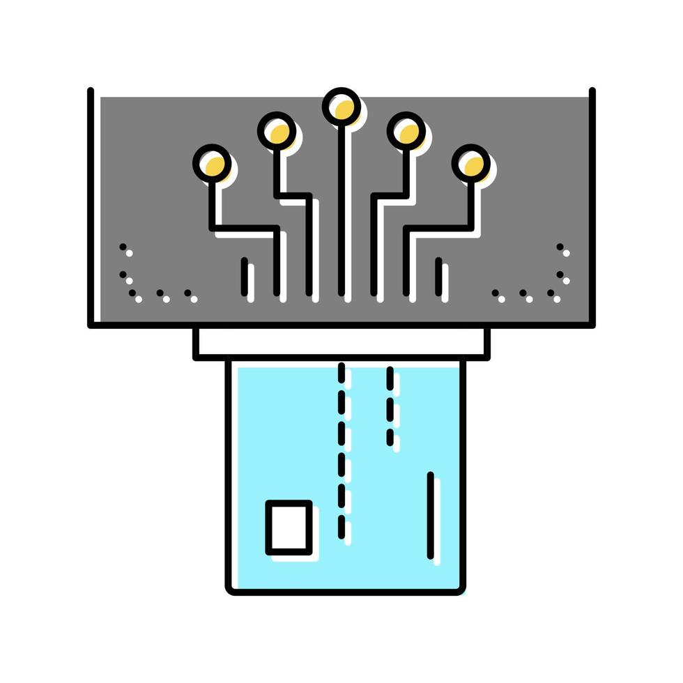 digital card color icon vector illustration