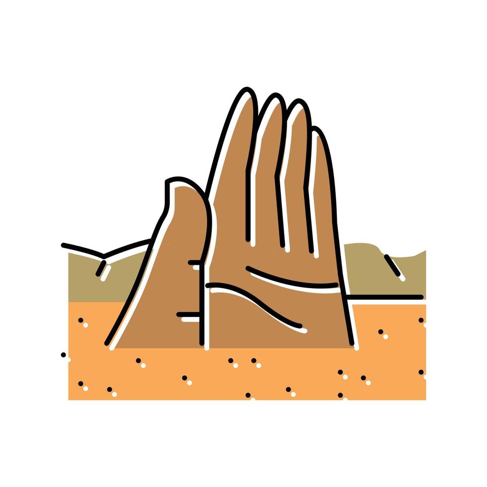 atacama desert color icon vector illustration