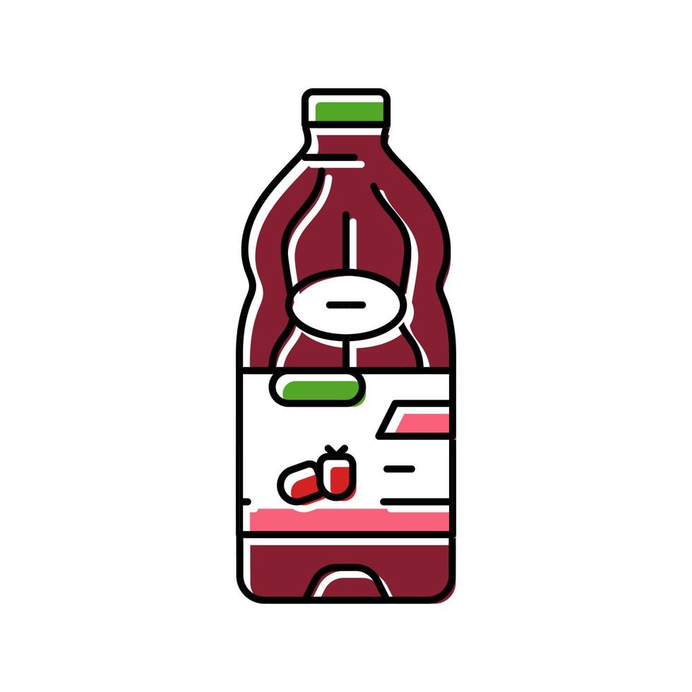 juice raspberry fruit berry color icon vector illustration