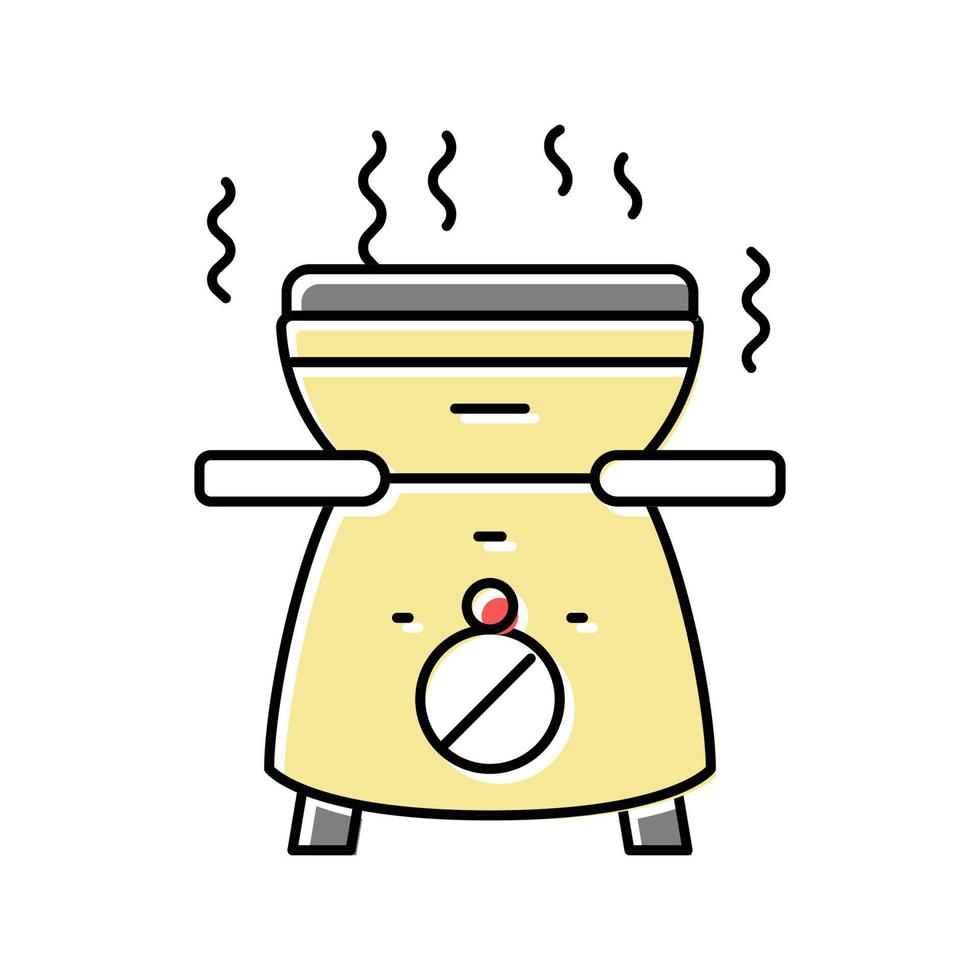 warmer fondue color icon vector illustration