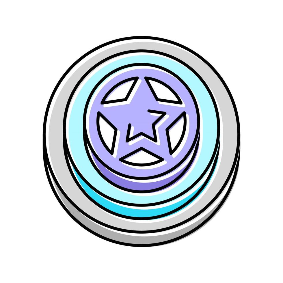 star video game progress award color icon vector illustration