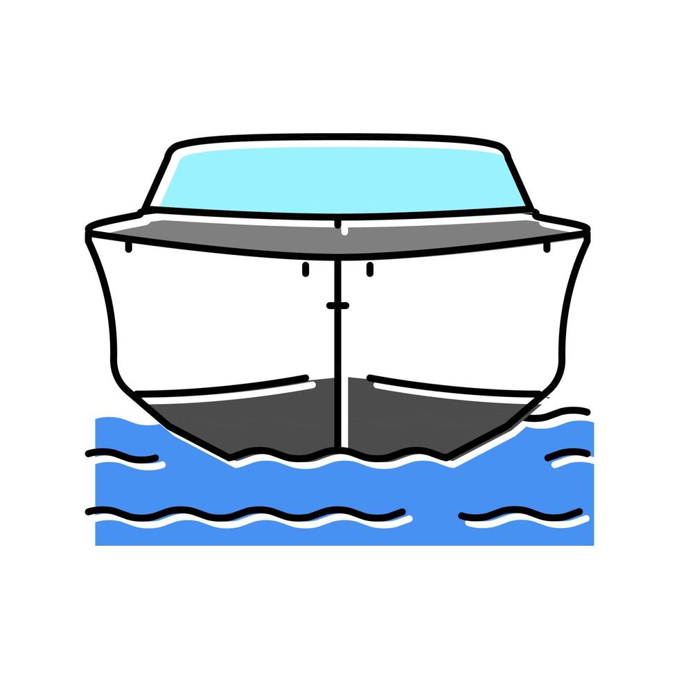 boat transport vehicle color icon vector illustration