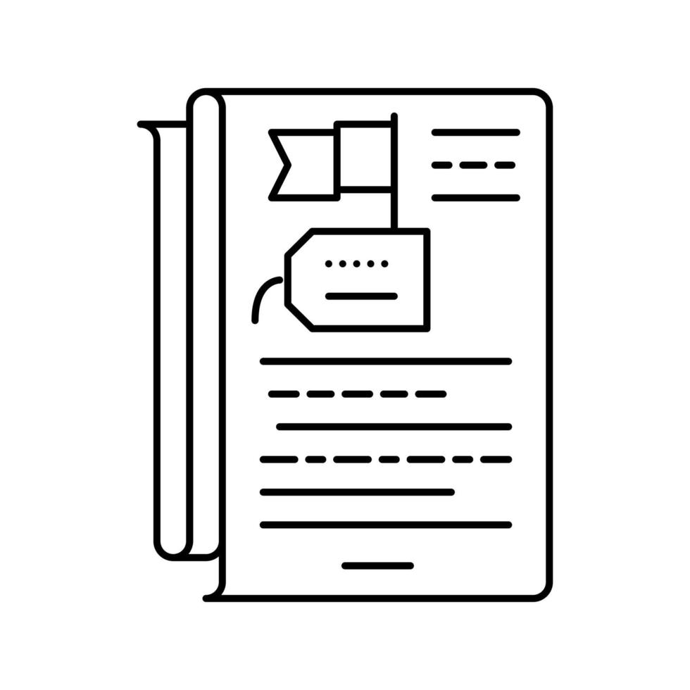 storytelling reputation management line icon vector illustration