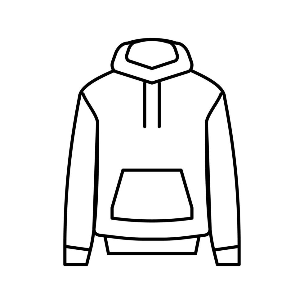 sudadera unisex ropa línea icono vector ilustración