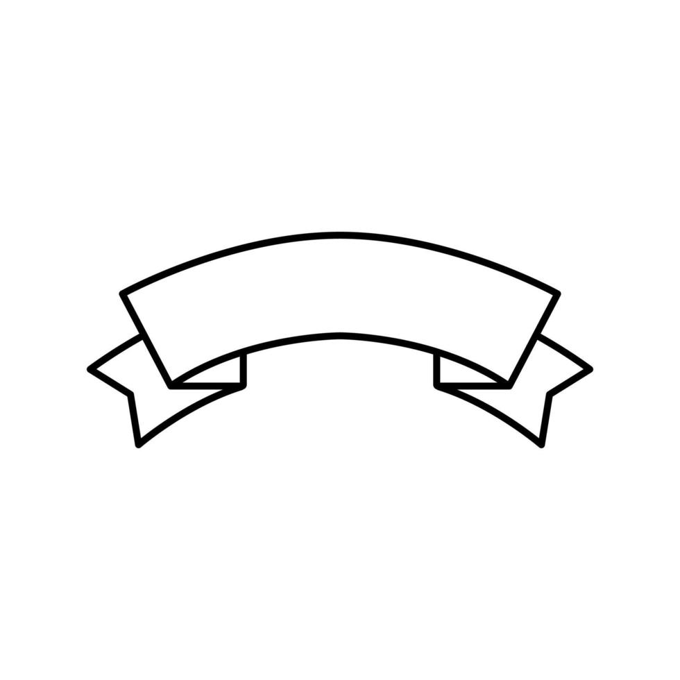 template ribbon banner design line icon vector illustration