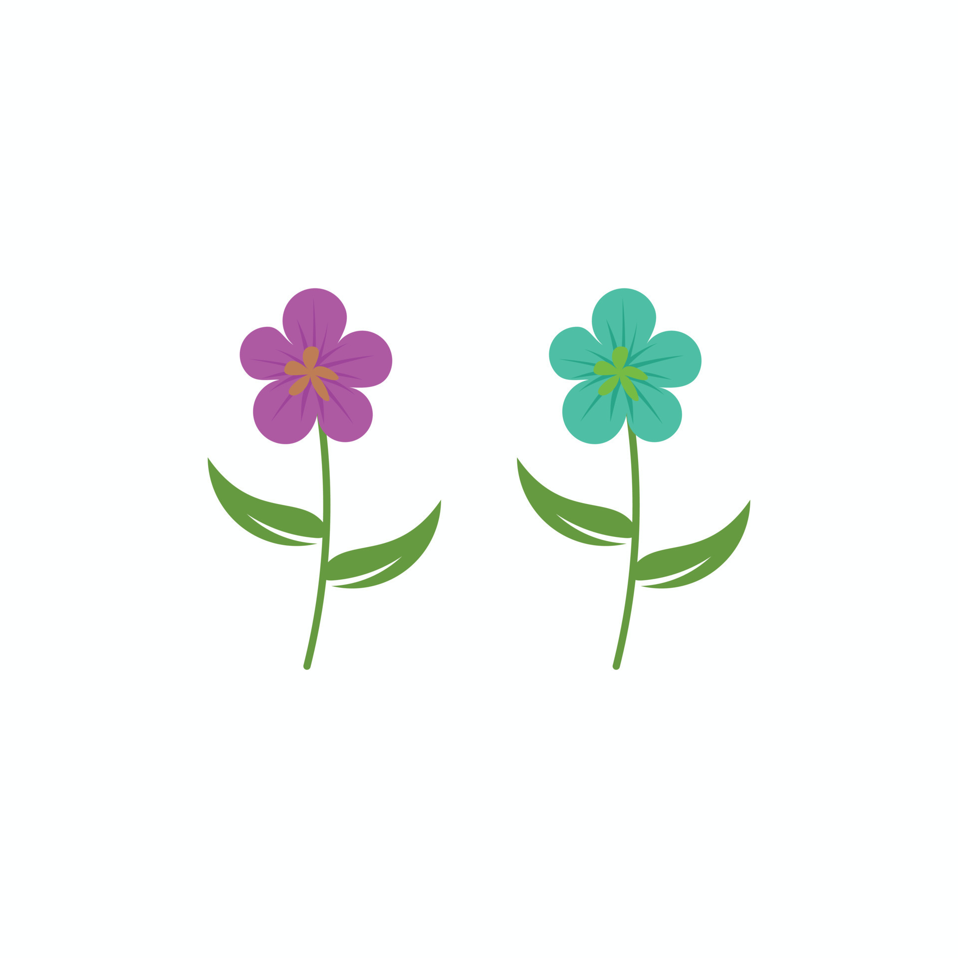 simple flower logo design vector, nature logo inspiration, plants logo