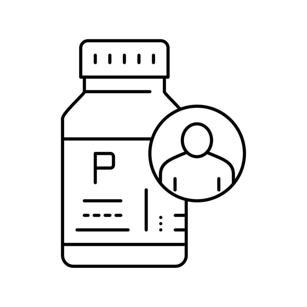 container probiotics line icon vector illustration