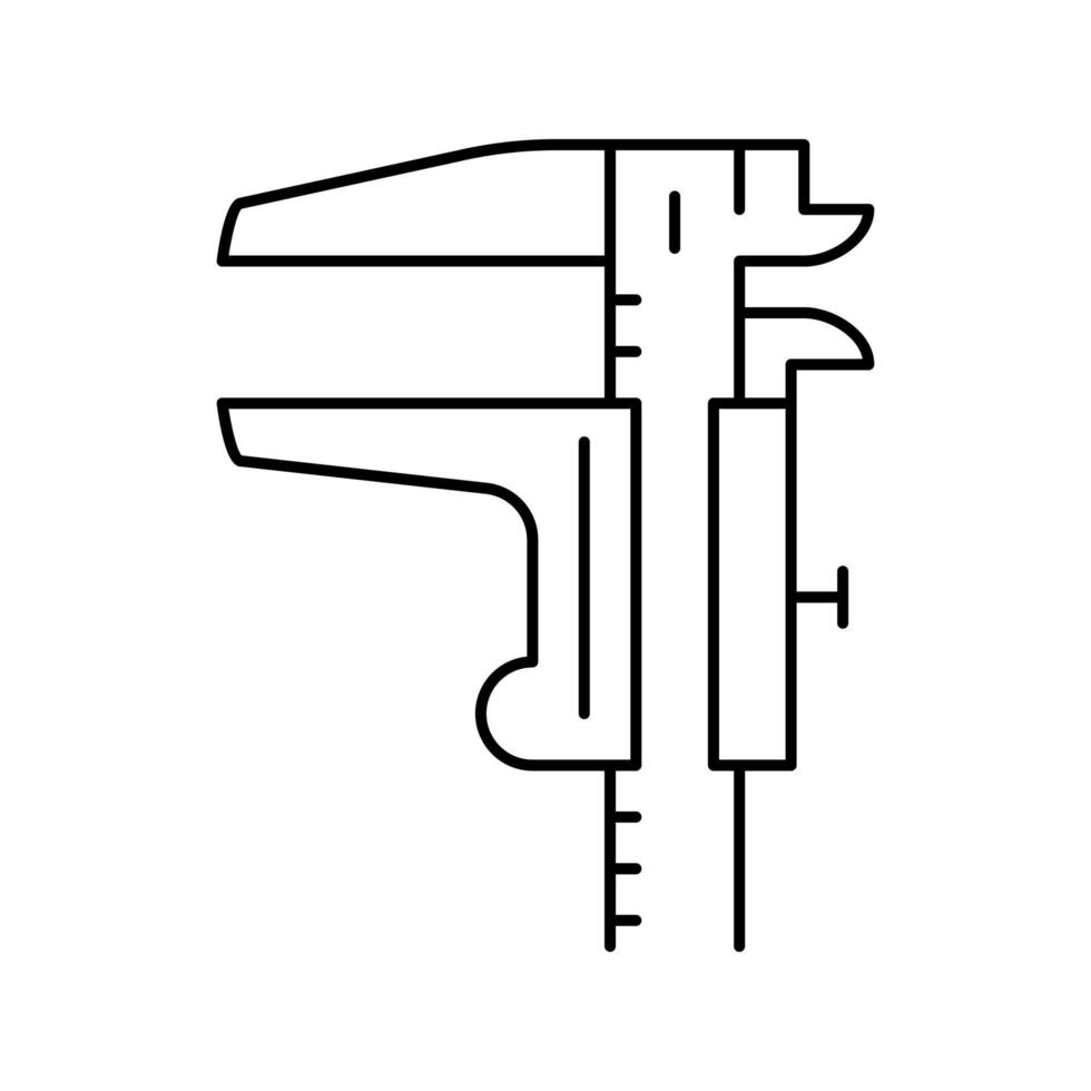 pinzas herramienta línea icono vector ilustración