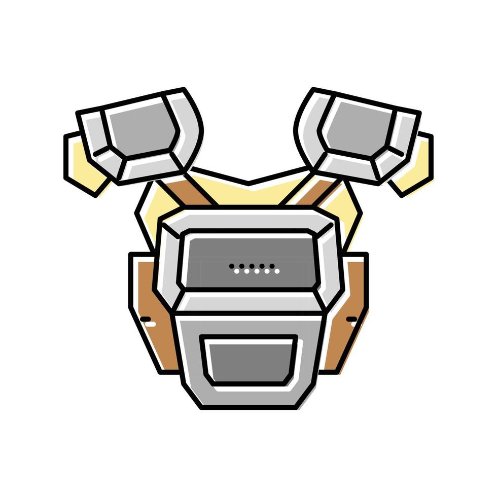 armor viking color icon vector illustration