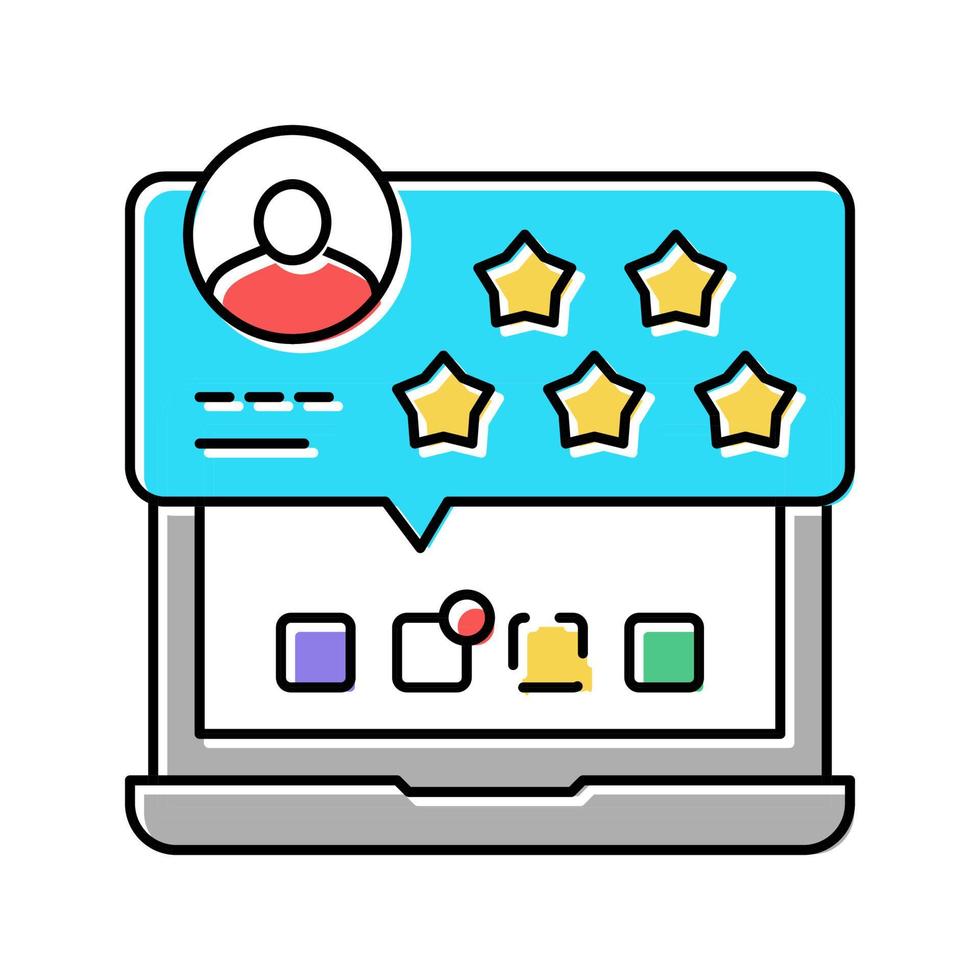 review and feedback of services ugc color icon vector illustration