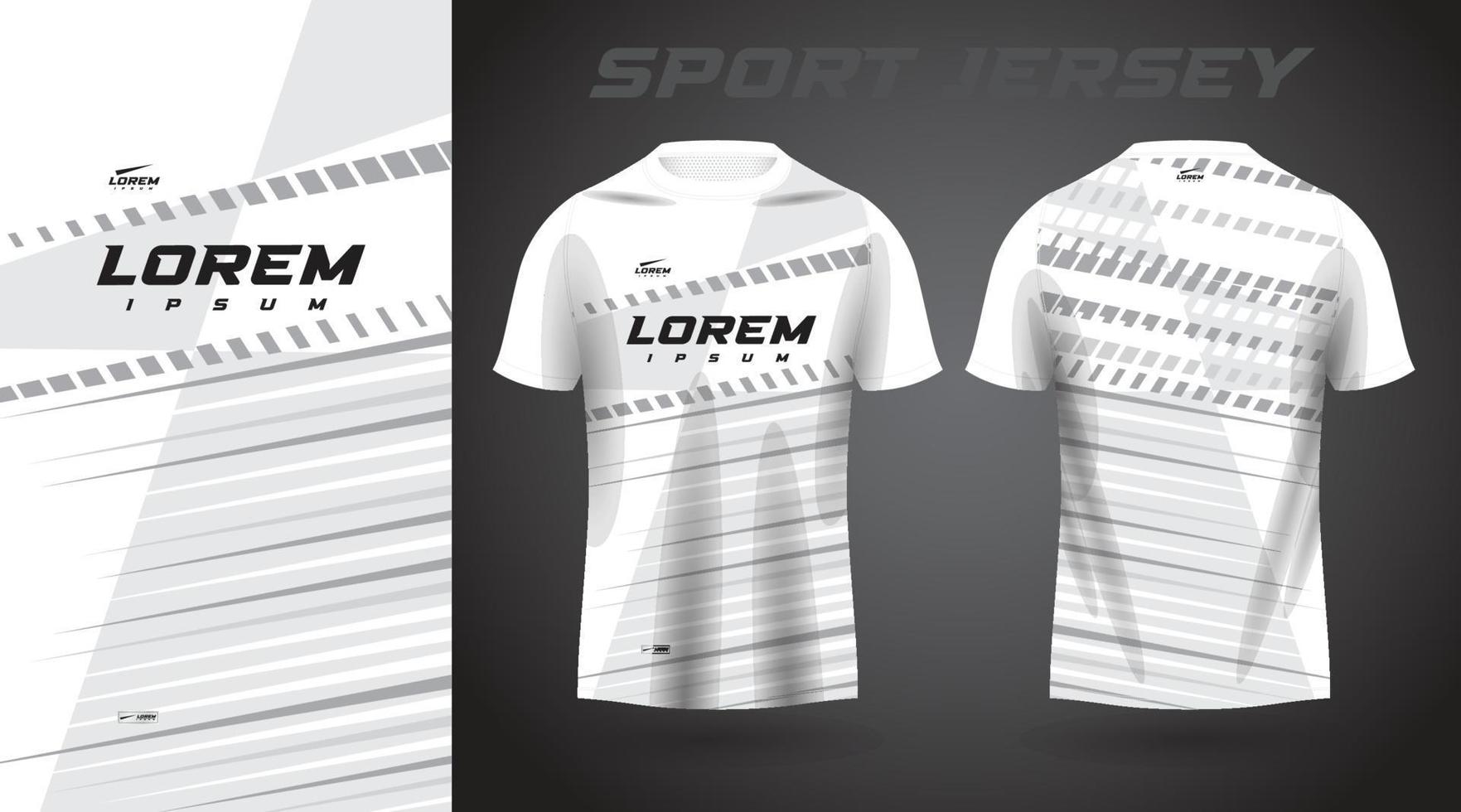 diseño de camiseta deportiva de camisa blanca vector