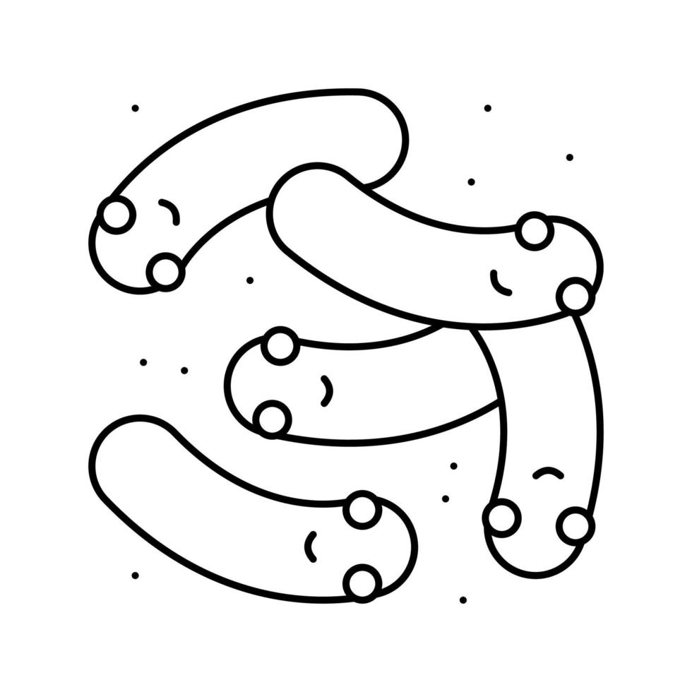 character bacteria virus line icon vector illustration