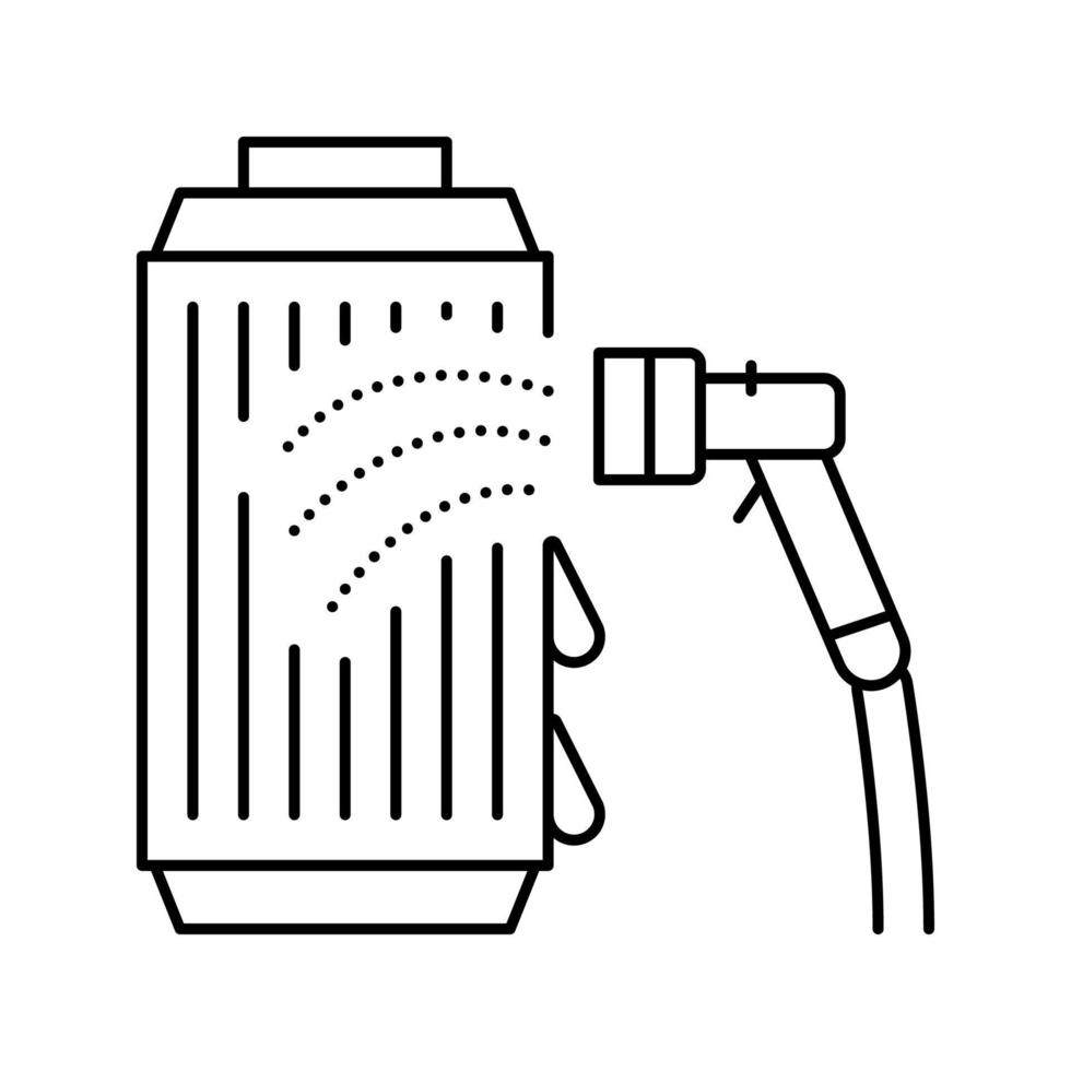 filter cleaning line icon vector illustration