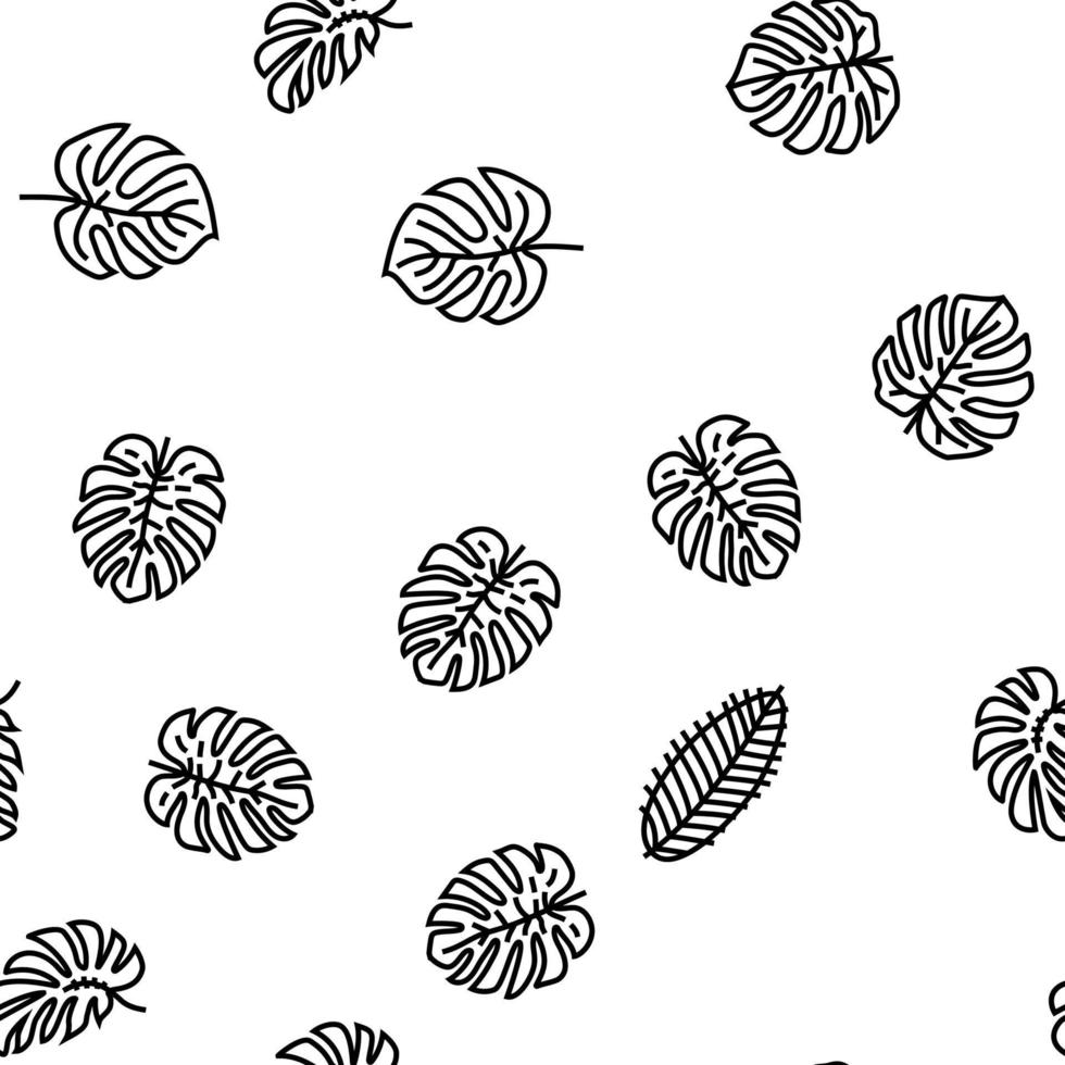 palm leaf summer plant green vector seamless pattern