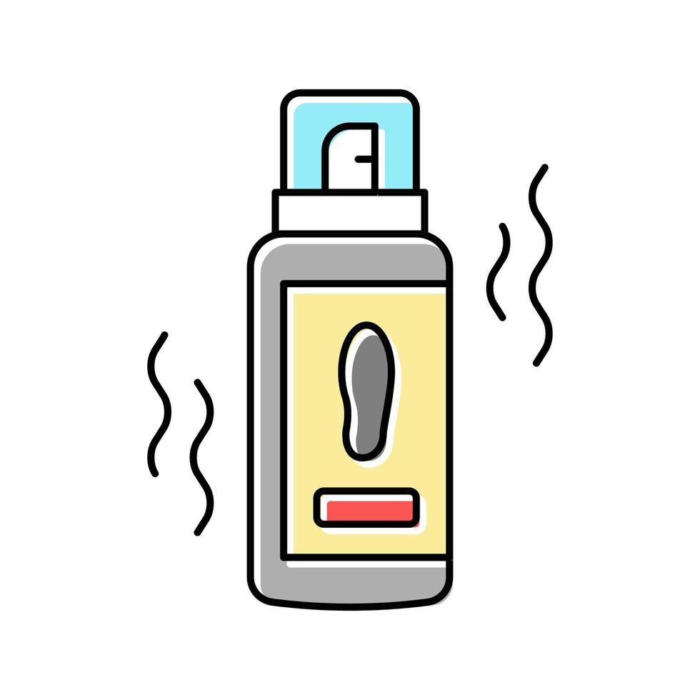 ilustración de vector de icono de color de cuidado de calzado desodorante