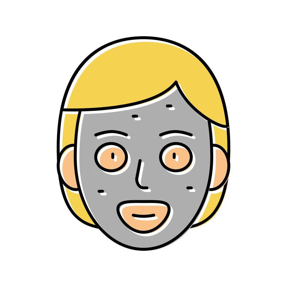 facial cream mask color icon vector illustration