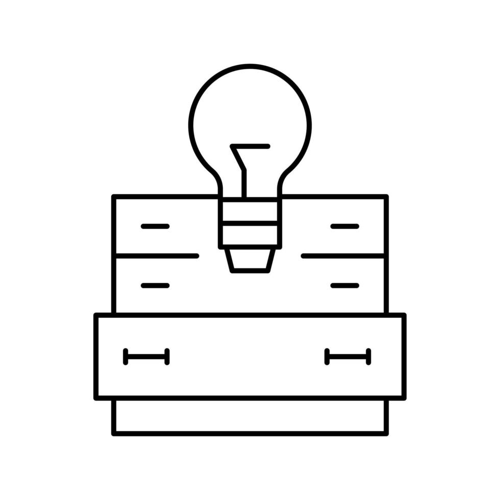 searching idea line icon vector illustration
