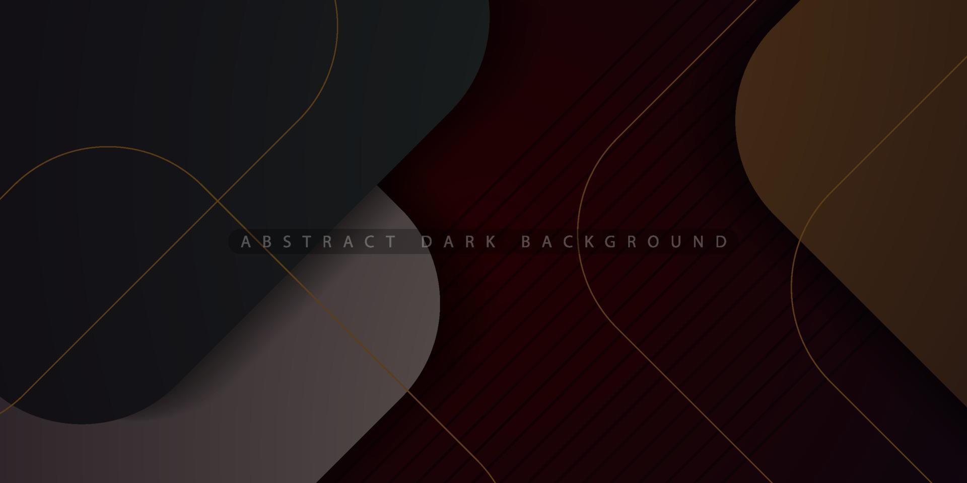 Dark abstract background with black,green and brown color on background. Shadow combination. Square rounded overlap background. Eps10 vector
