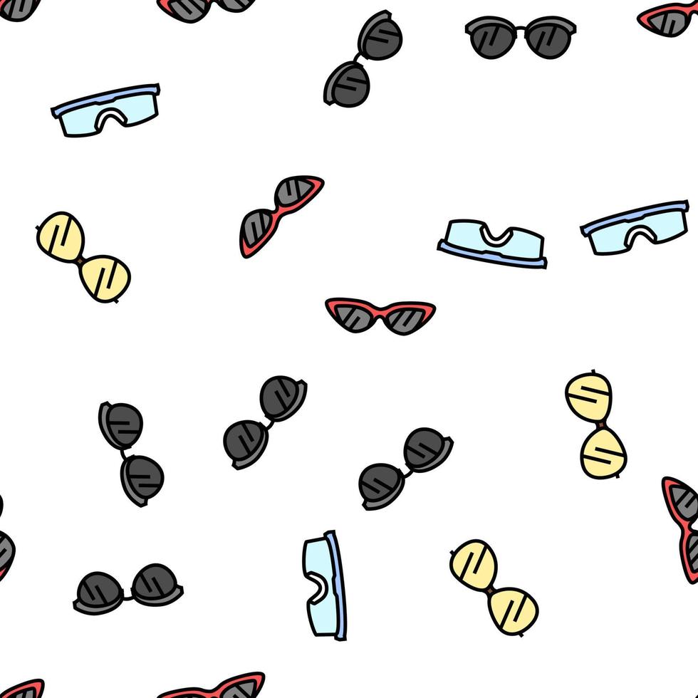 glasses optical style frame vector seamless pattern