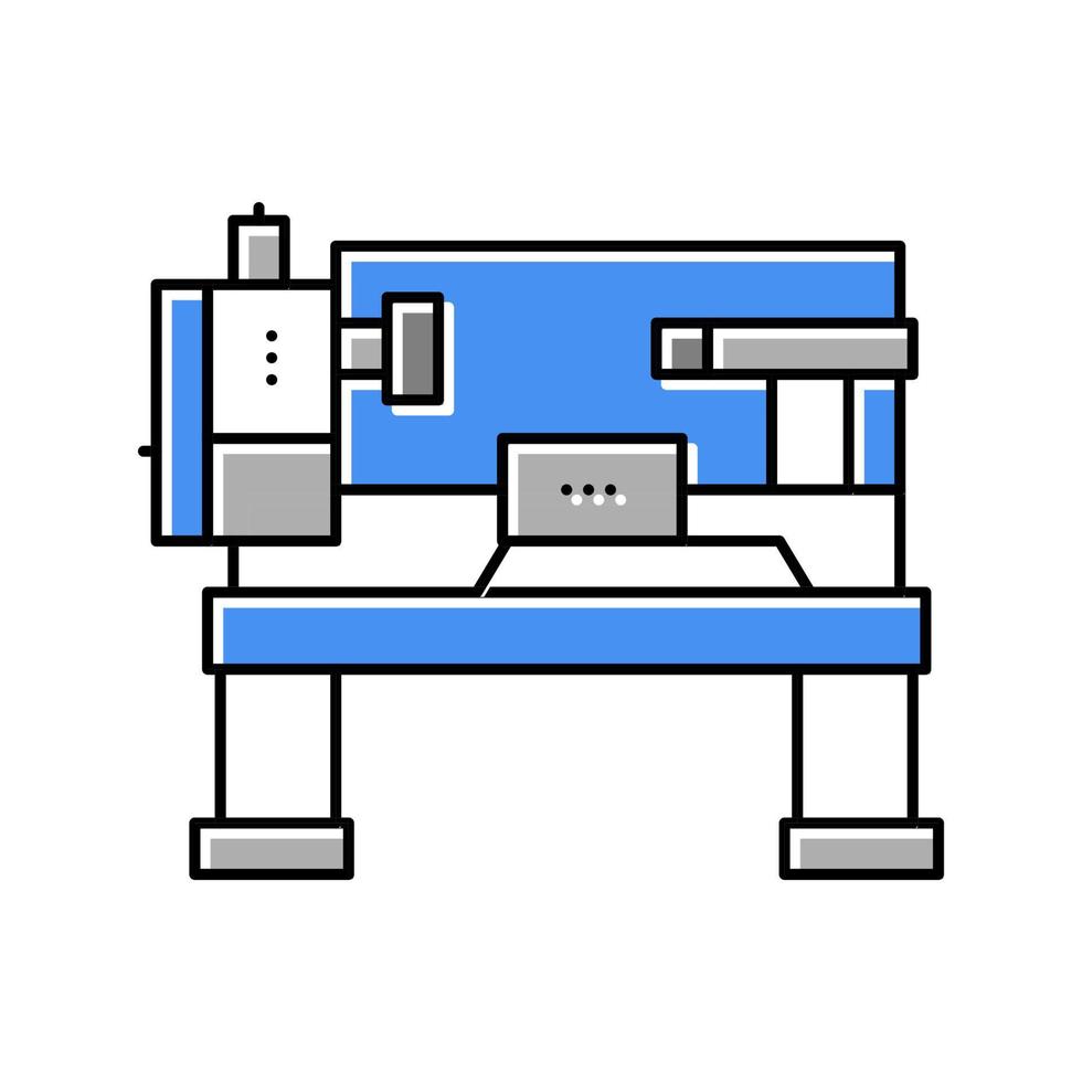 ilustración de vector de icono de color de máquina de torno