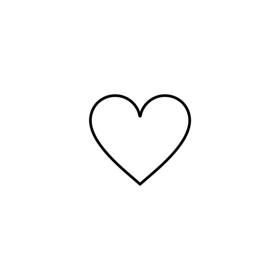Heart Shaped. Love Icon Symbol for Pictogram, Art Illustration, Apps, Website, Valentines Day, Logo or Graphic Design Element. Vector Illustration