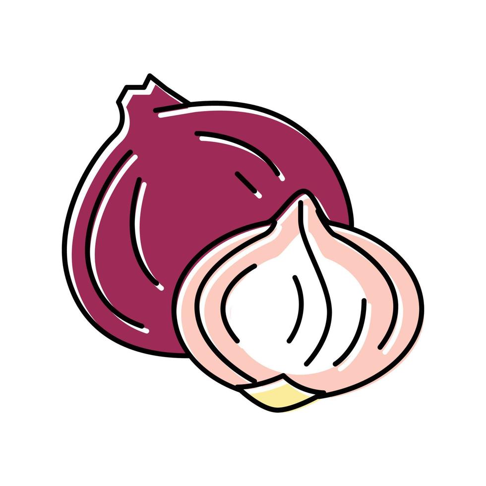 purple onion color icon vector illustration