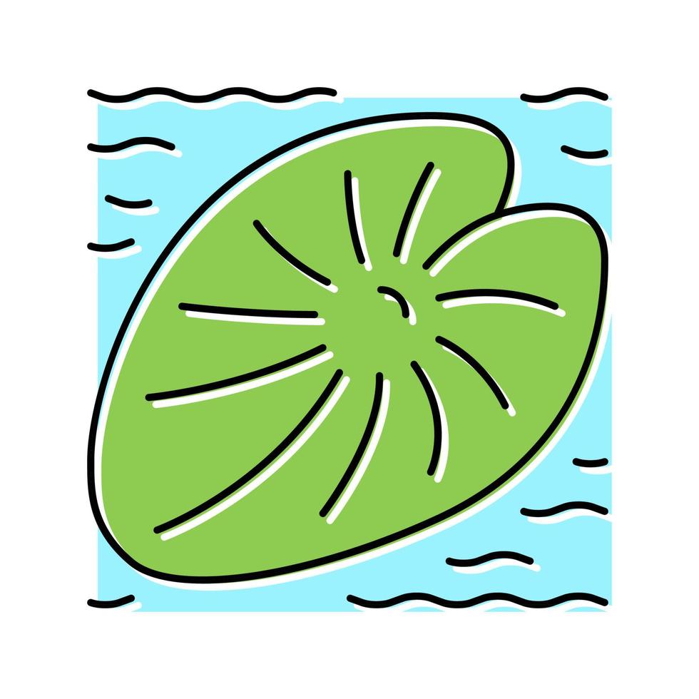 ilustración de vector de icono de color de hoja de agua