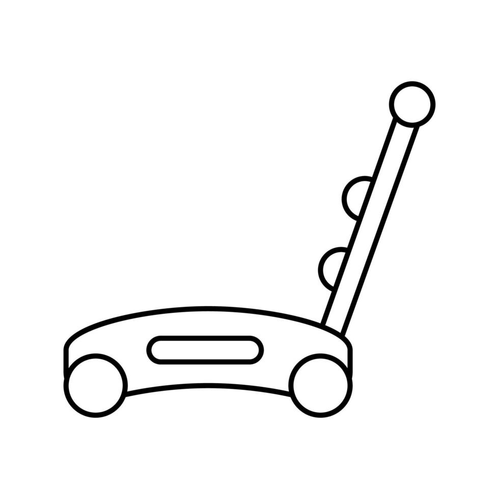 ilustración de vector de icono de línea de juguete de empuje