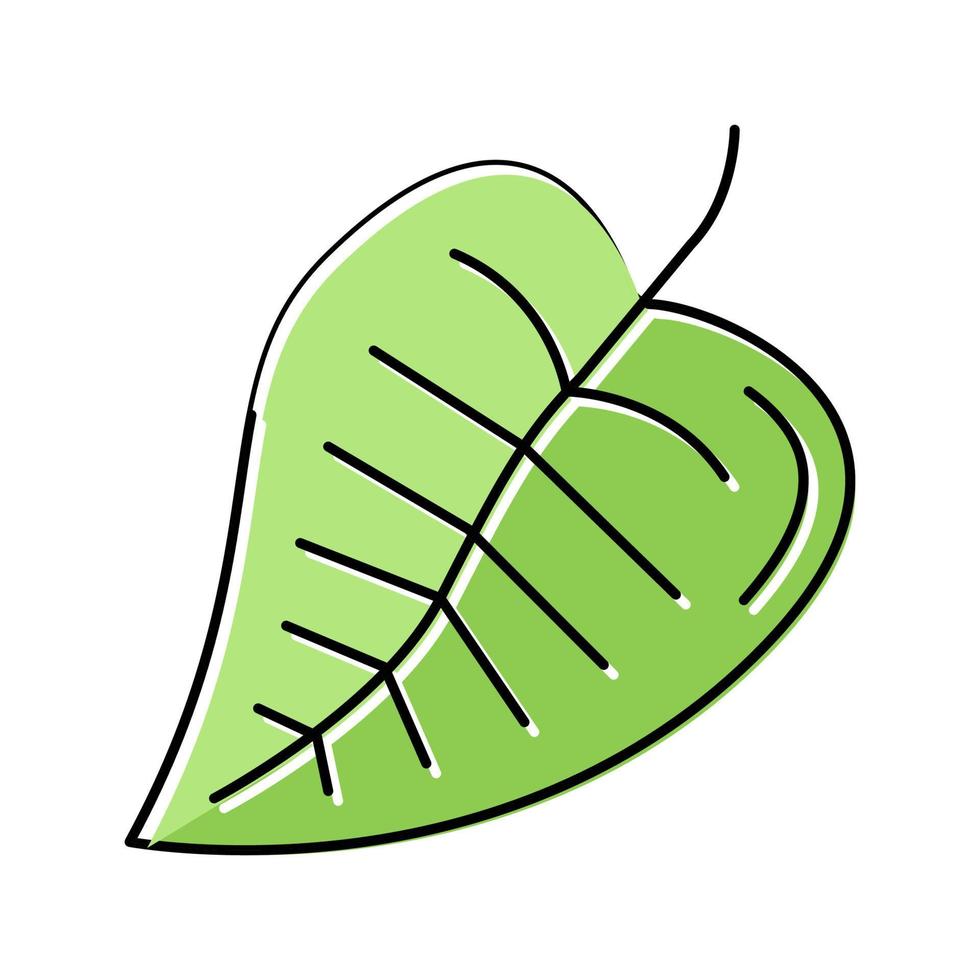ilustración de vector de icono de color de hoja de planta