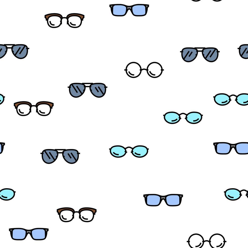 glasses optical style frame vector seamless pattern