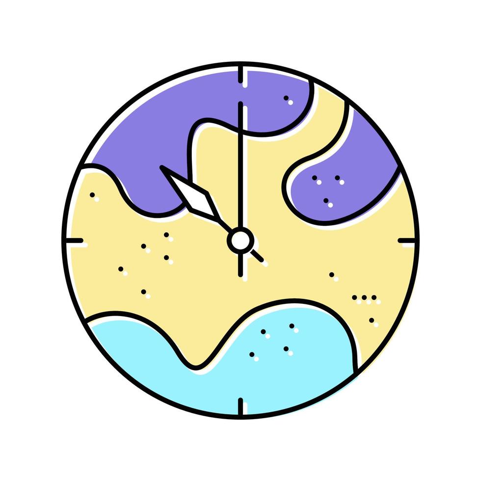 reloj resina arte color icono vector ilustración