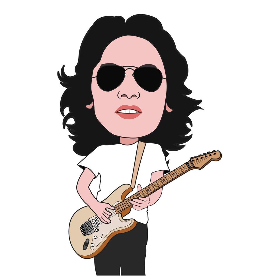 Thailand  realistic and nice artwork of Thai famous music artist. vector