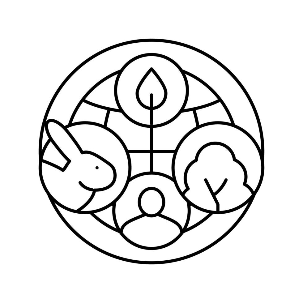 ecosystem ecology line icon vector illustration