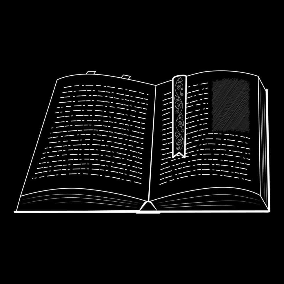 Book with bookmark white vector