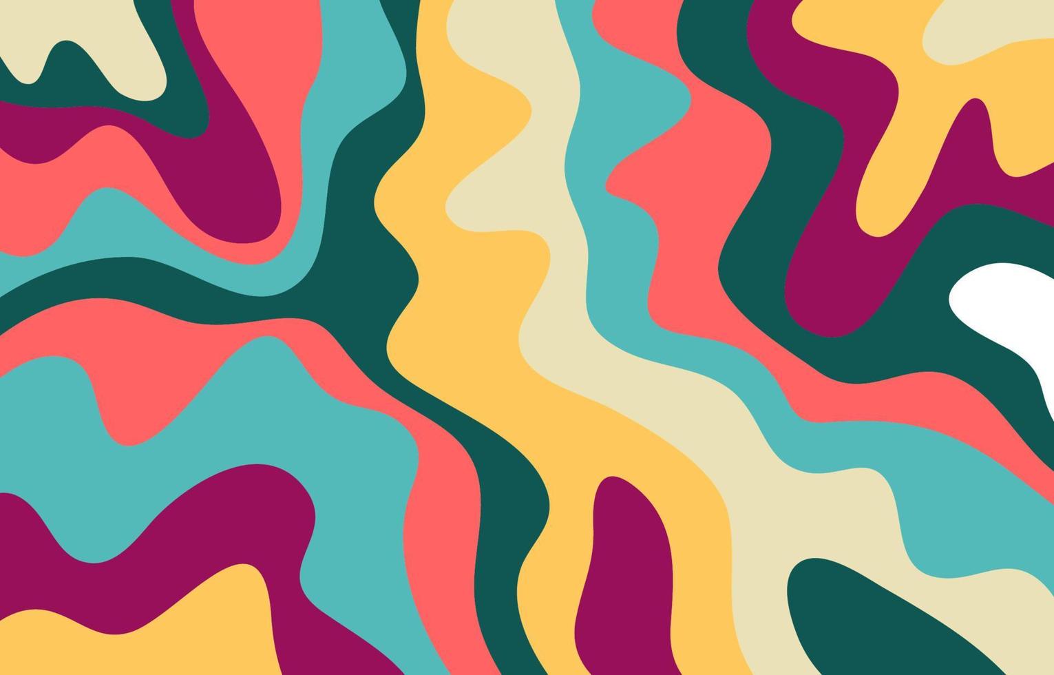 Colorful Groovy background design concept vector