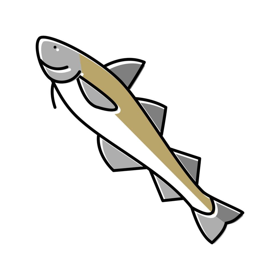 alaska pollock color icon vector illustration