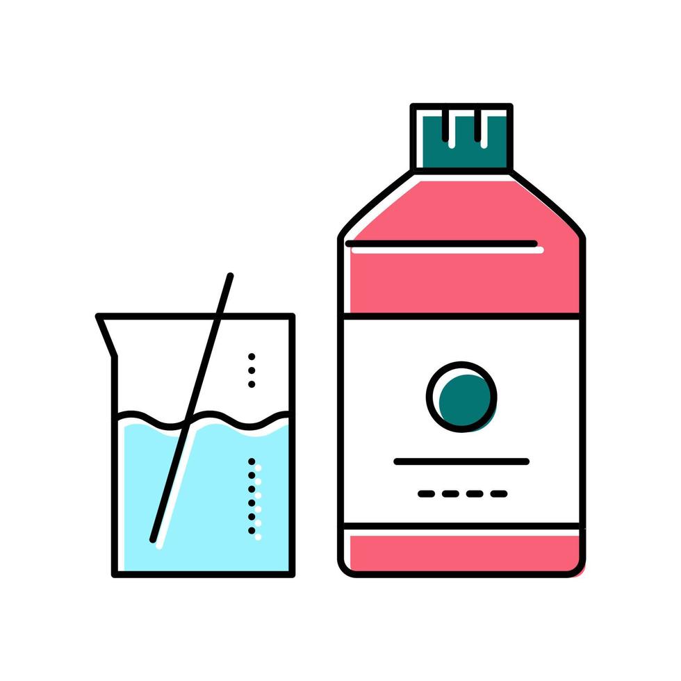 líquido de mezcla para la ilustración de vector de icono de color de arte de resina