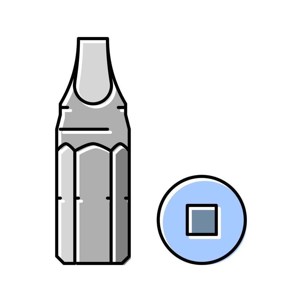 robertson screwdriver bit color icon vector illustration