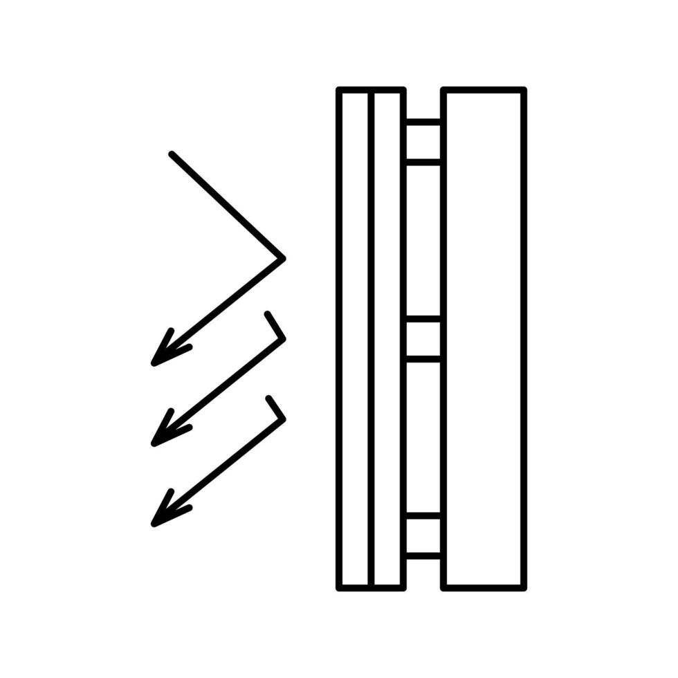 ilustración de vector de icono de línea de capa a prueba de viento
