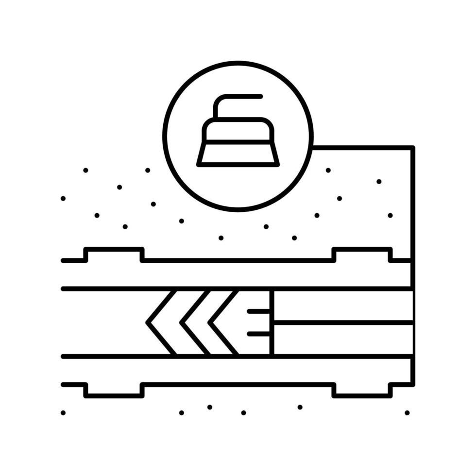 cleaning pipeline construction technology line icon vector illus