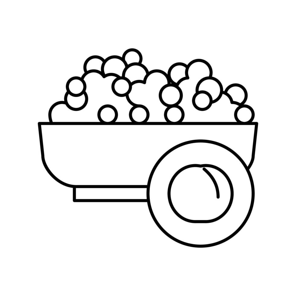 peas groat line icon vector illustration