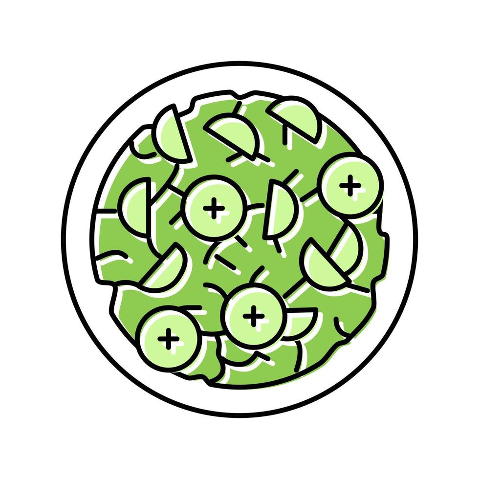 salad cucumber color icon vector illustration
