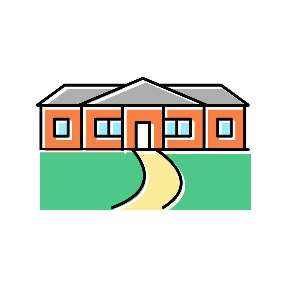 rancho casa color icono vector ilustración