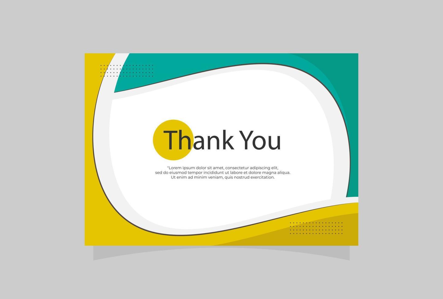 thank you card design template vector