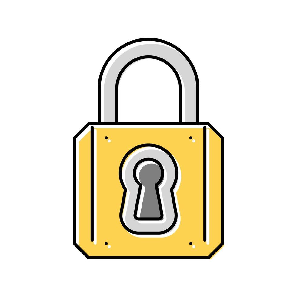 keyhole padlock color icon vector illustration