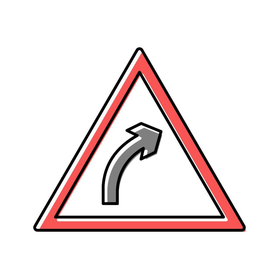 direction road sign color icon vector illustration