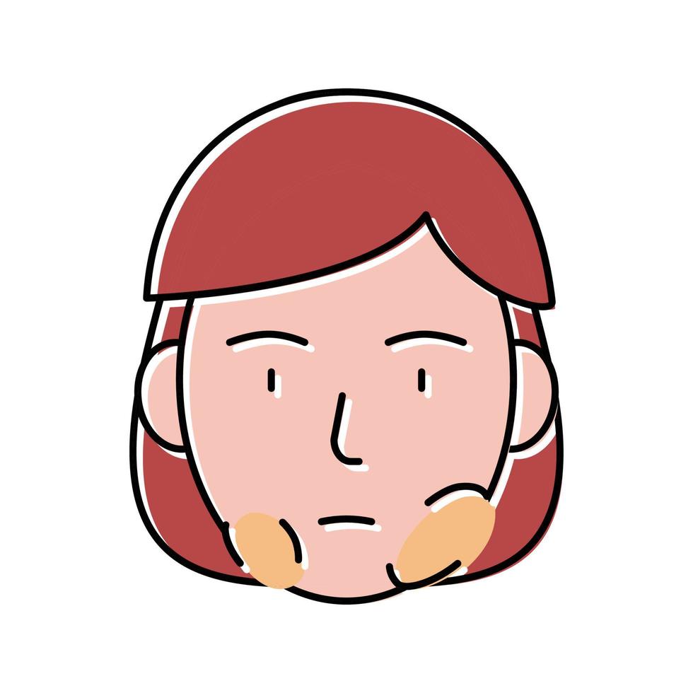 inflammation of submandibular lymph nodes color icon vector illustration