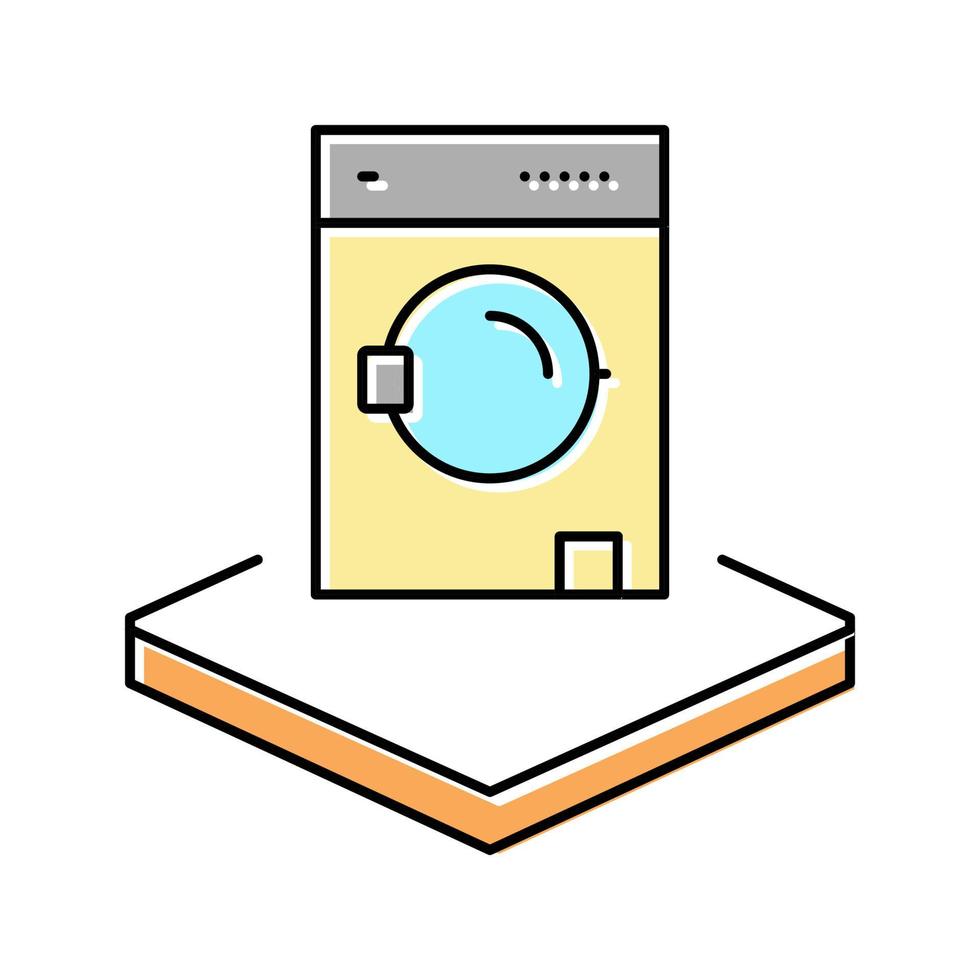 ilustración de vector de icono de color de lavadora